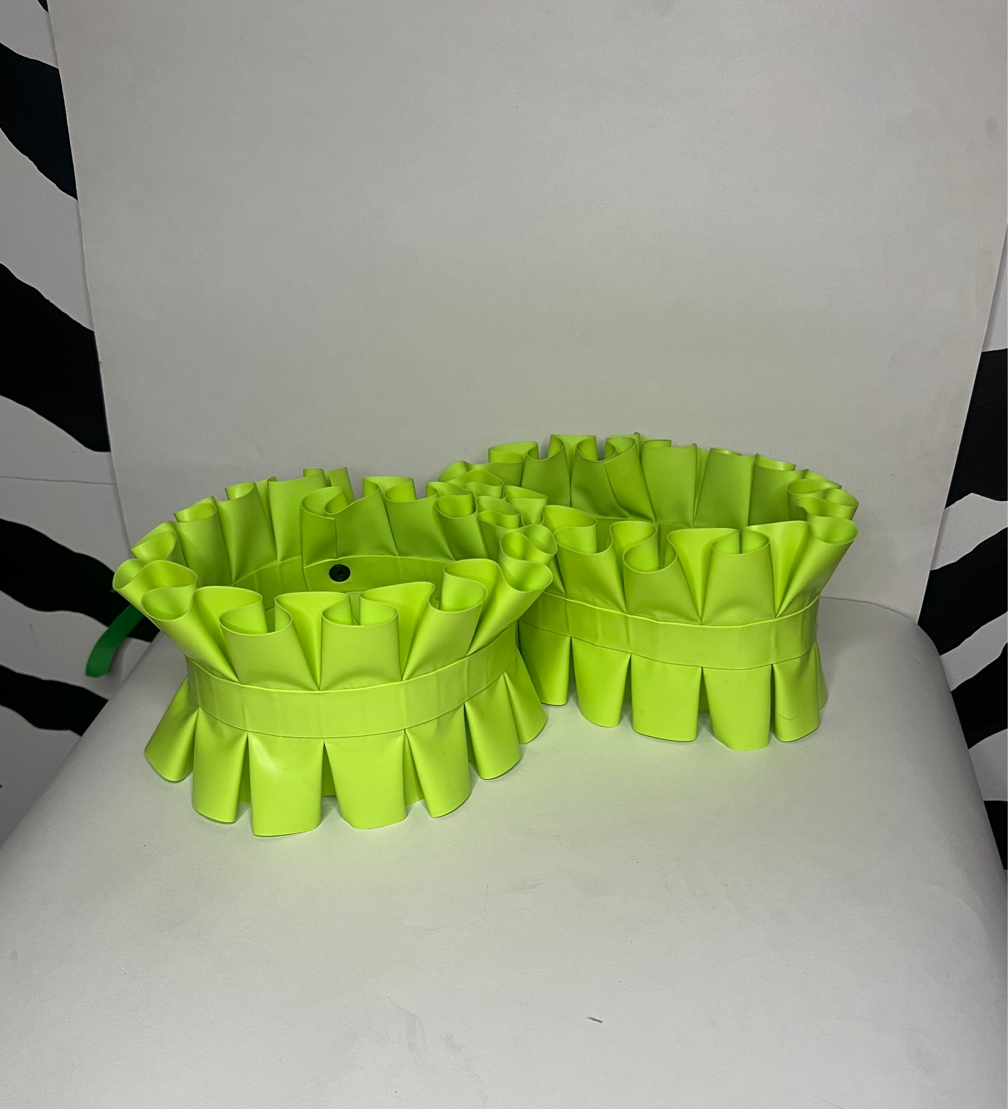 Neon Green Latex Thigh Cuffs - READY TO SHIP