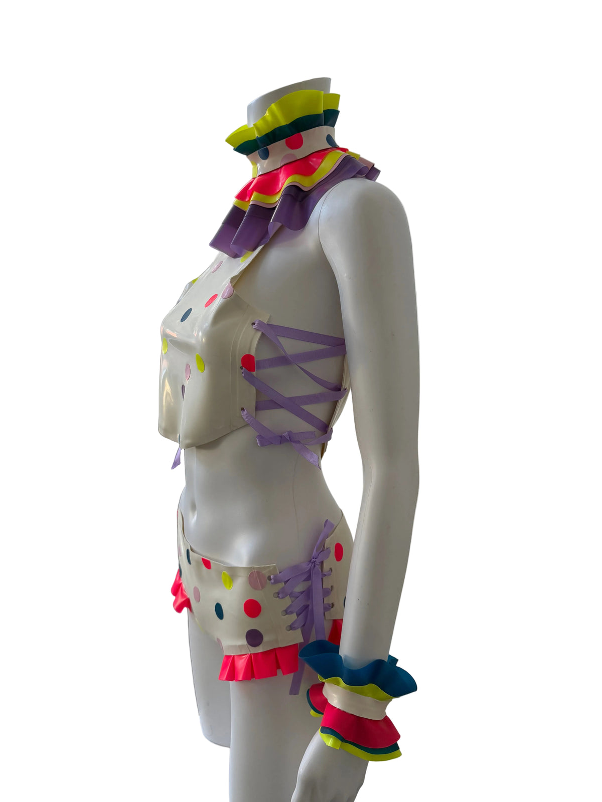 Neon Glow in the Dark Ruffle Clown Set