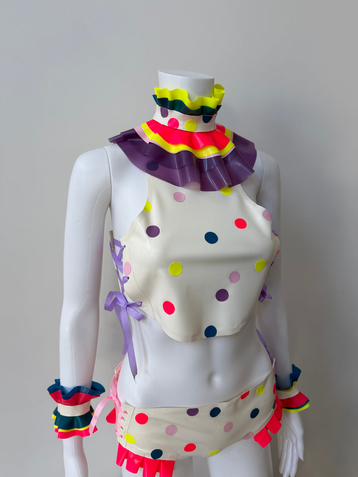 Neon Glow in the Dark Ruffle Clown Set