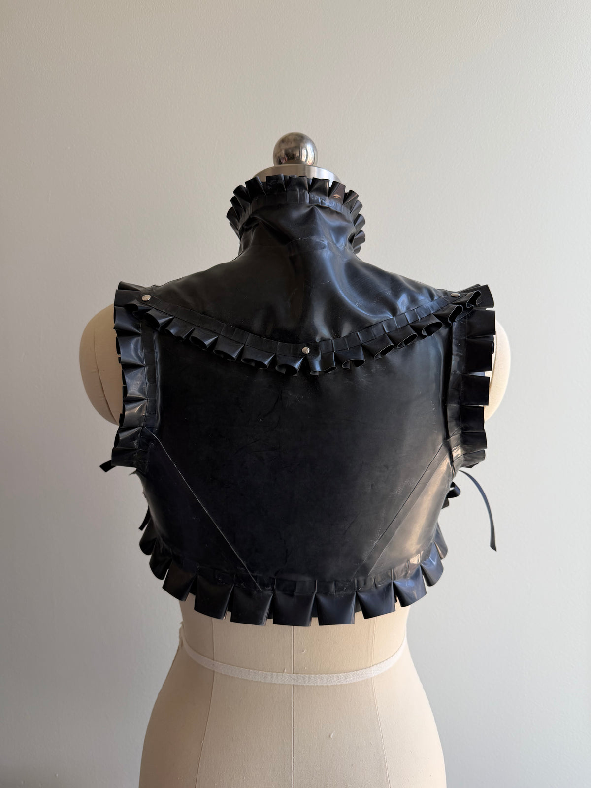 Ruffle & Stud Latex Bolero - Medium