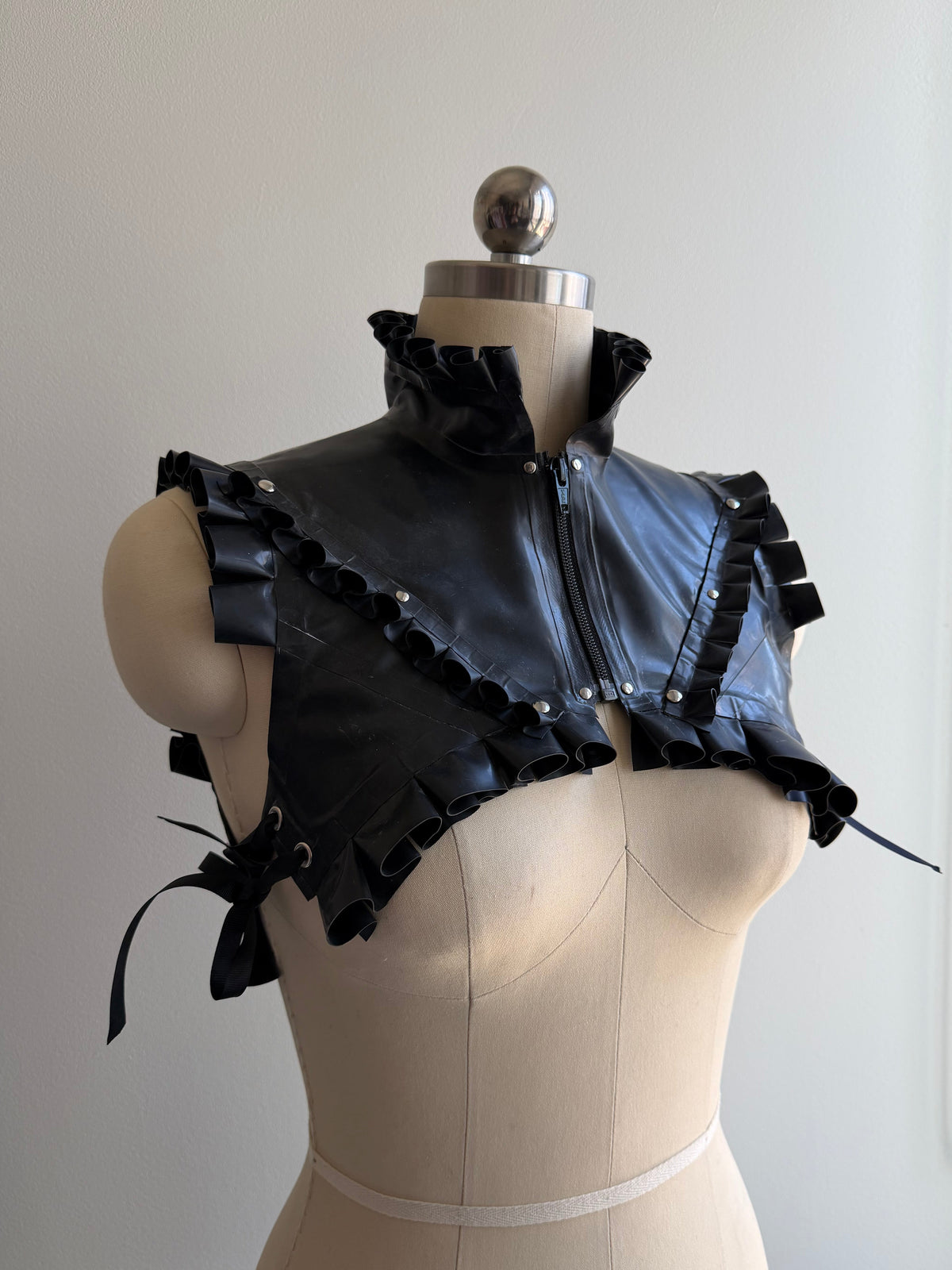 Ruffle & Stud Latex Bolero - Medium