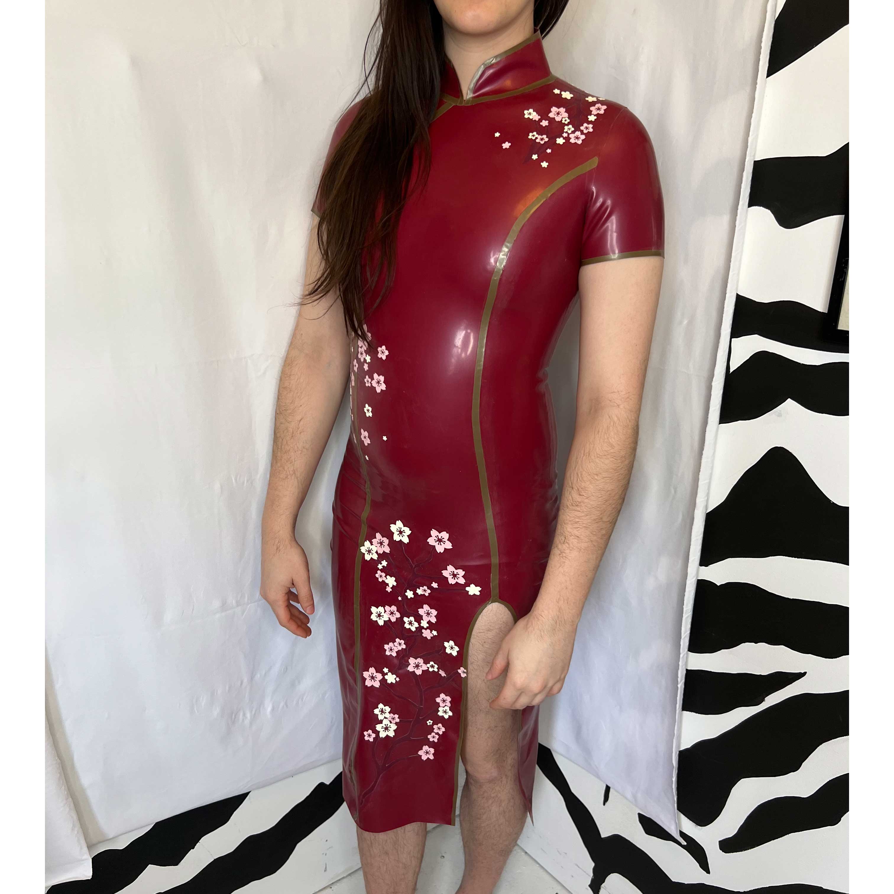 Cherry Blossom Latex Dress