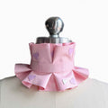 Baby Pink Latex Ruffle Collar with Hearts - Neck 12-13"