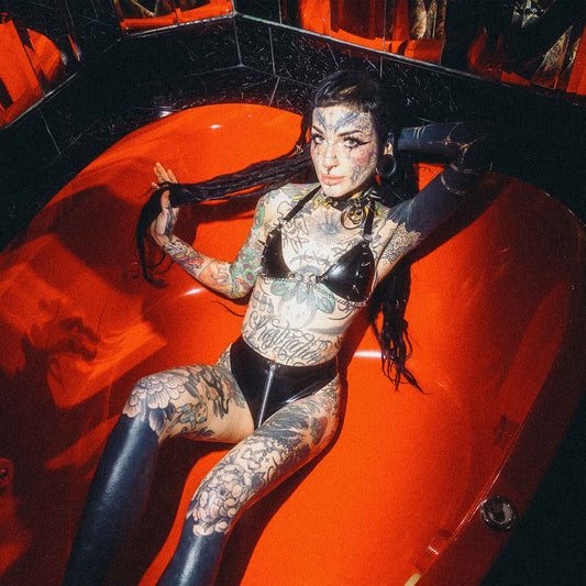 Piixie Queen Latex Spiked Bra - Style 01