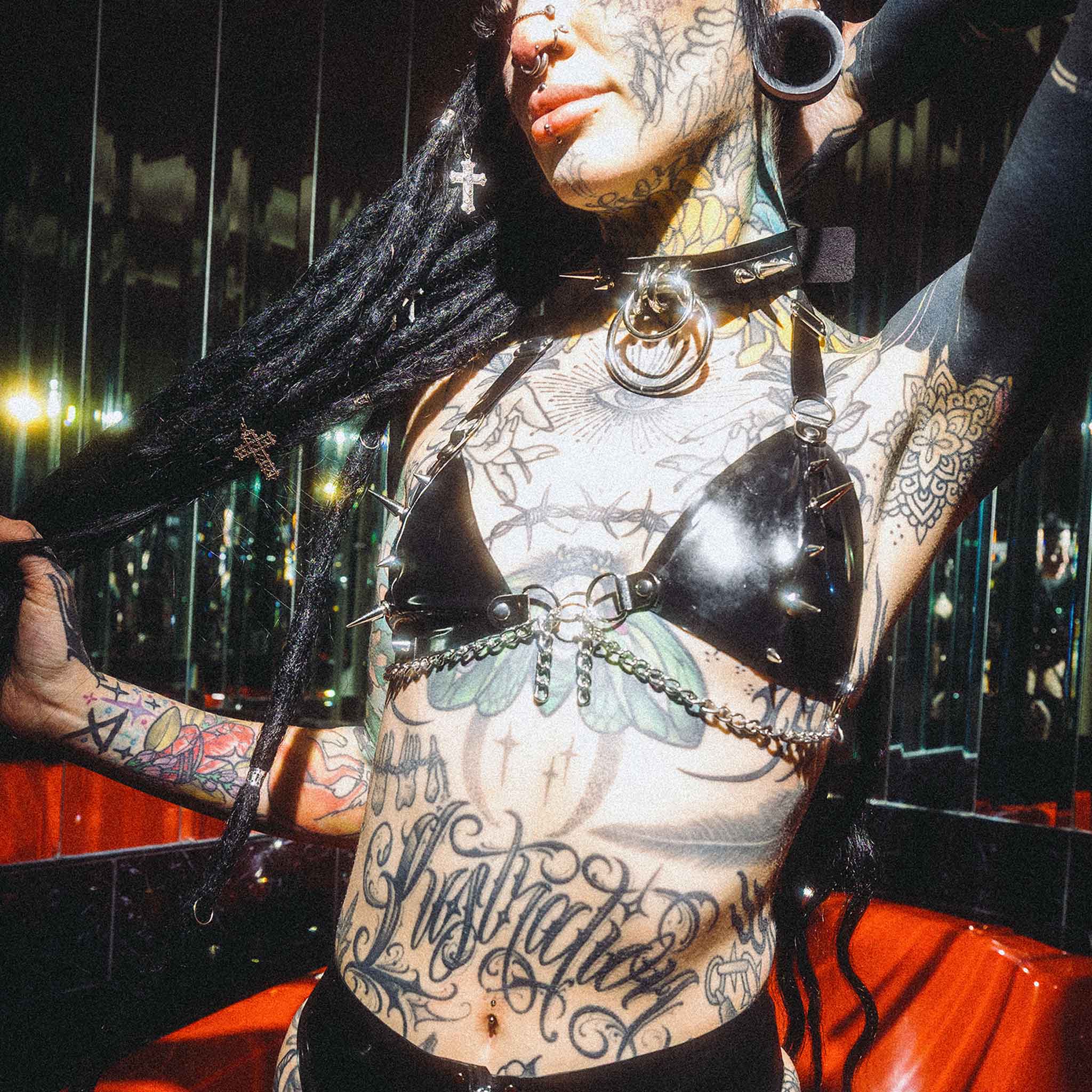 Piixie Queen Spiked Latex Bra