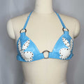 Baby Blue Playboy Bunny Latex Bra - Small/Medium