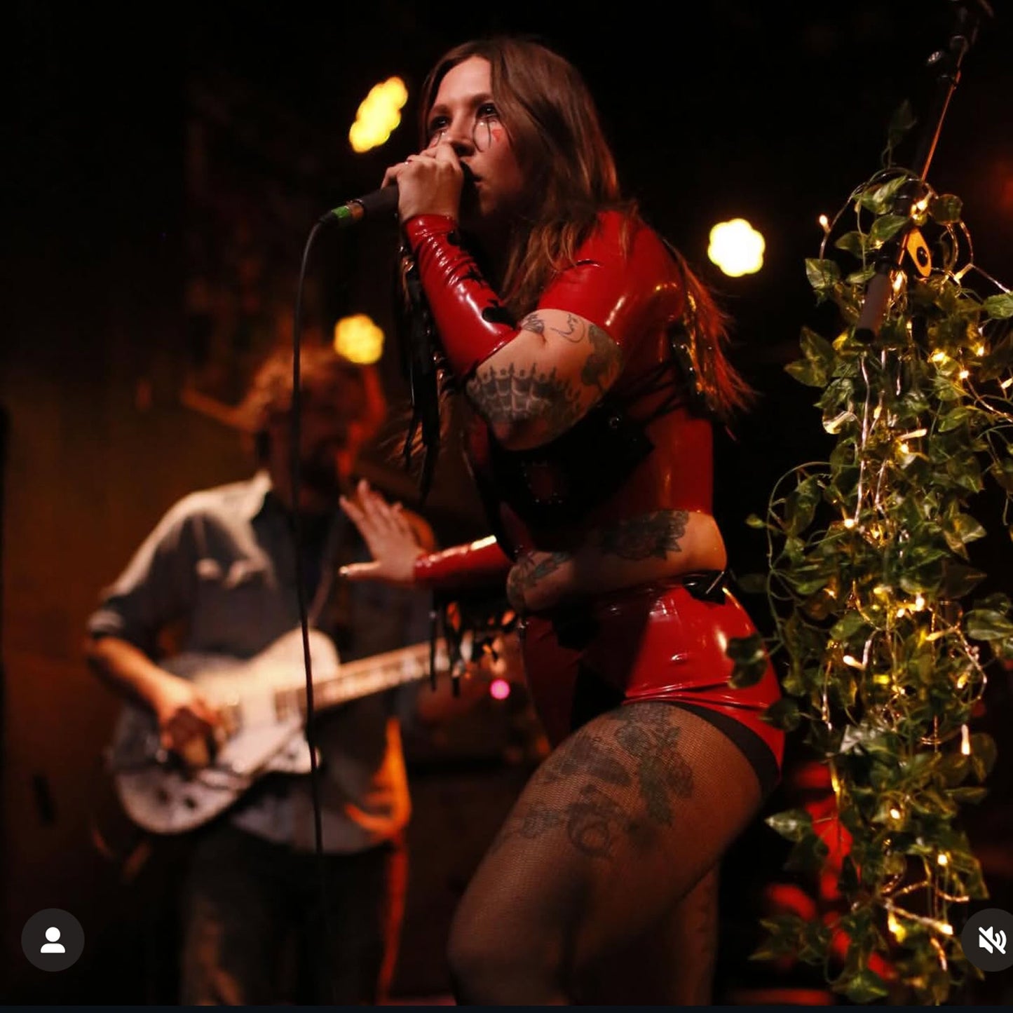 Julianna Riolino Latex Stage Outfit