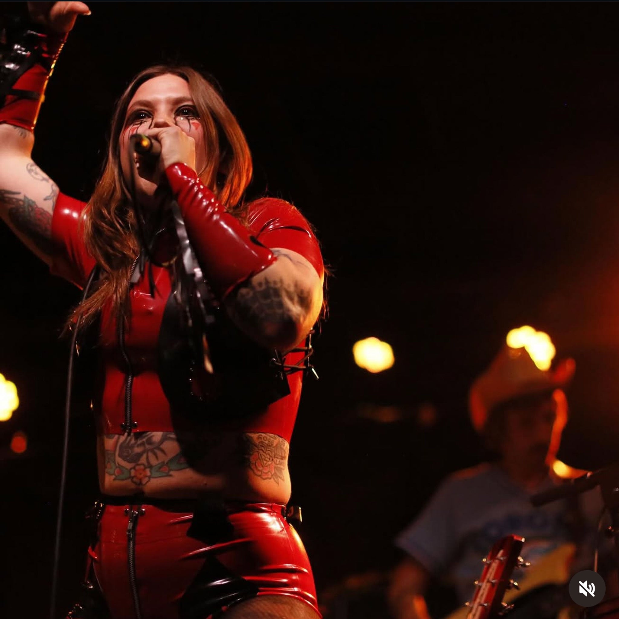 Julianna Riolino Latex Stage Outfit