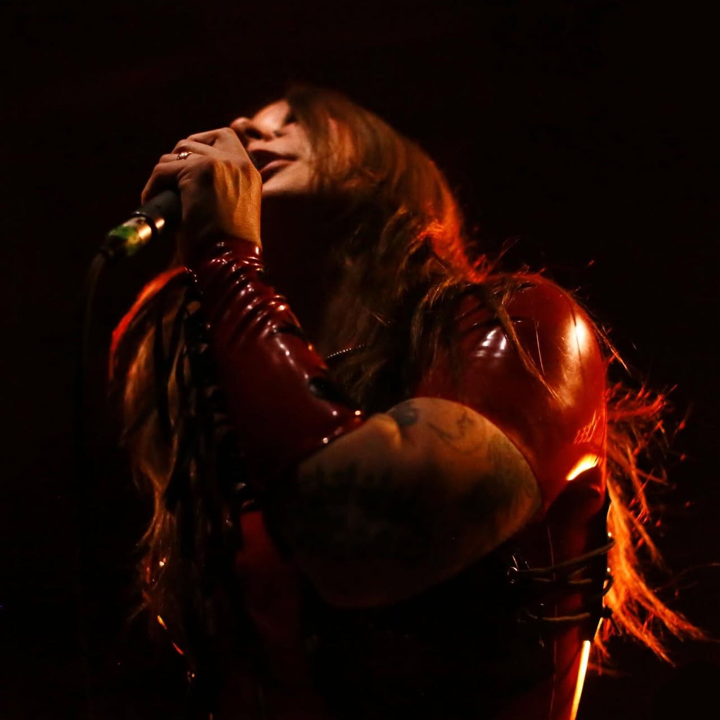 Julianna Riolino Latex Stage Outfit