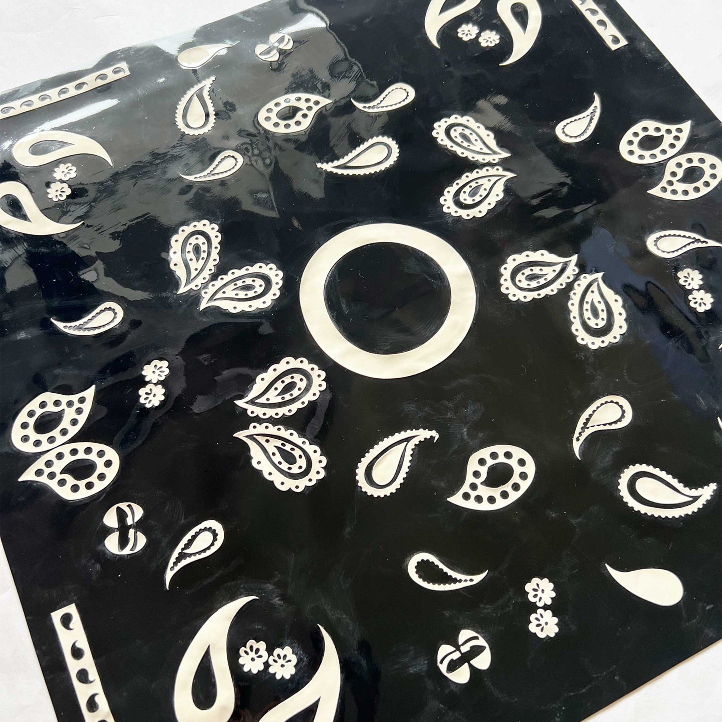 Latex Paisley Print Bandana