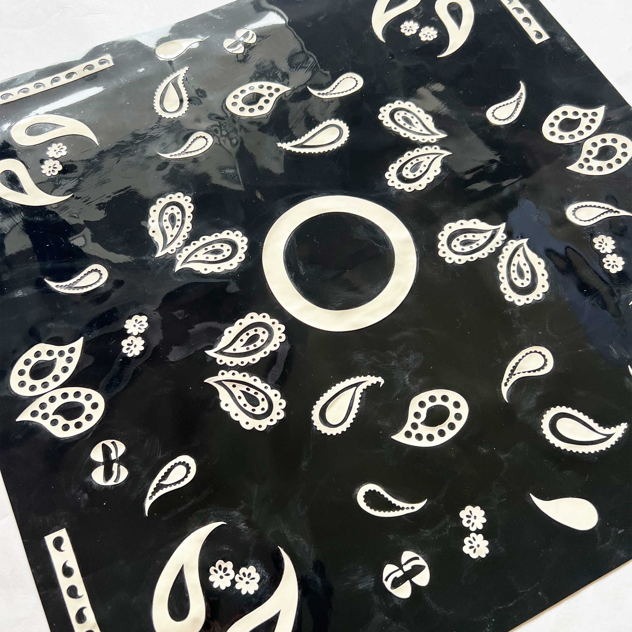 Latex Paisley Print Bandana