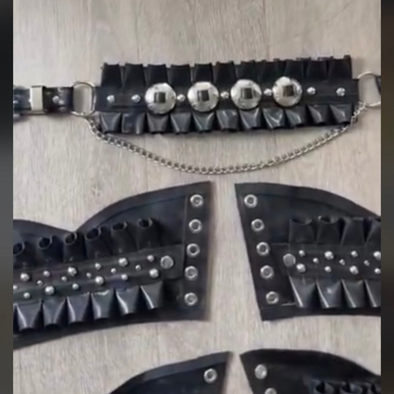 Cowboy Boot Strap Latex Ruffle Accessory Set