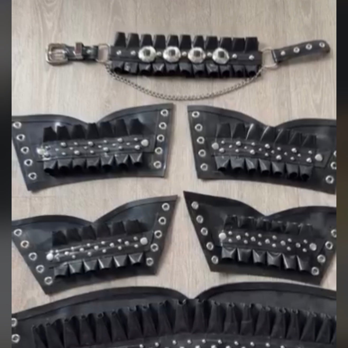 Cowboy Boot Strap Latex Ruffle Accessory Set
