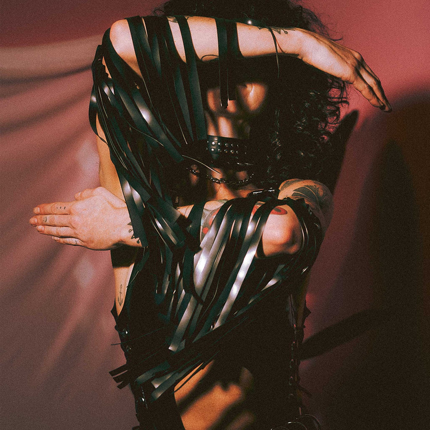 Studded Latex Fringe Armbands