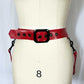 Red & Black Convertible Latex Belt
