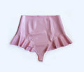 Baby Pink Latex Wavy Ruffle Bottoms - Waist 28"