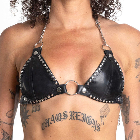 Studded Latex Bra