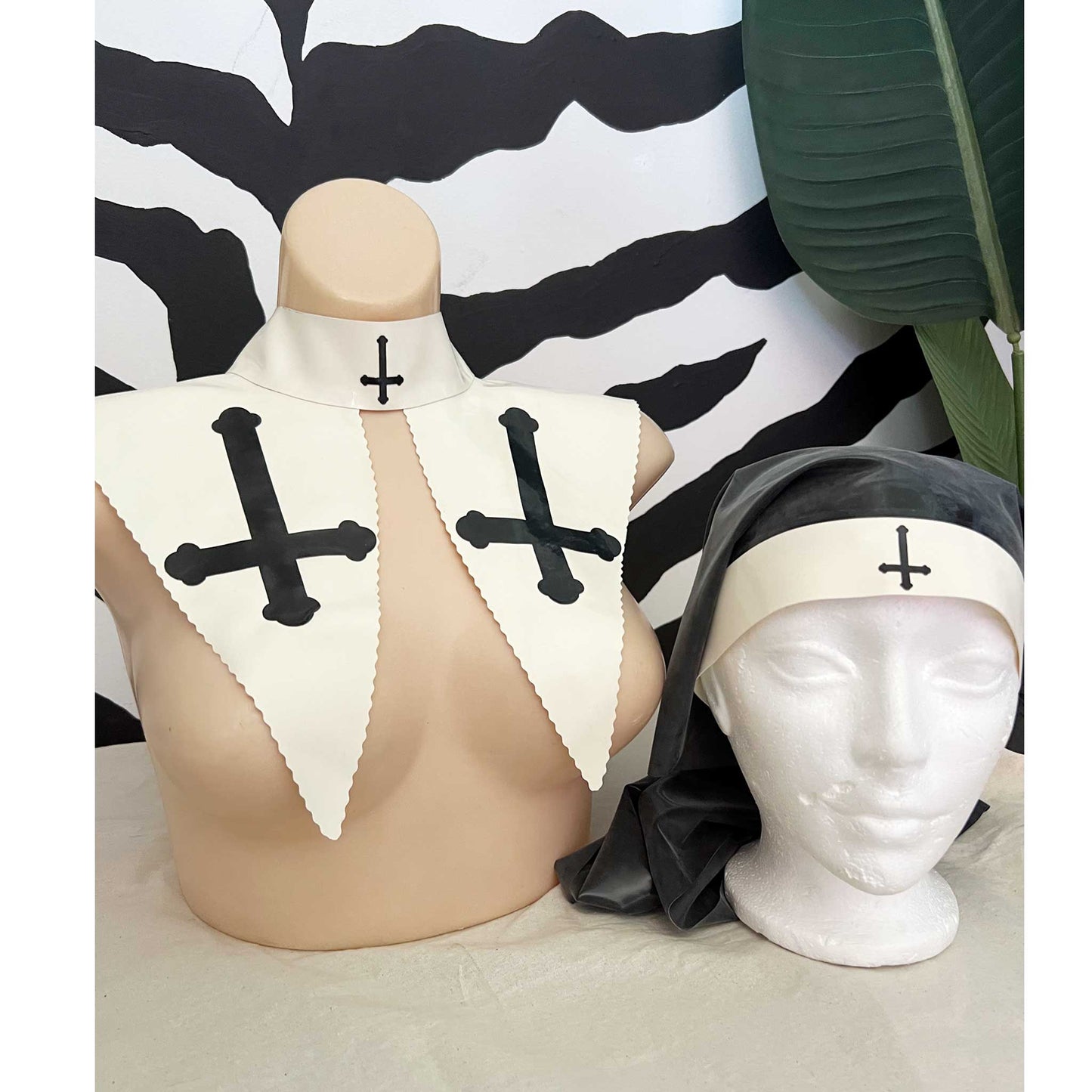 Latex Nun Halloween Set - READY TO SHIP LATEX HALLOWEEN
