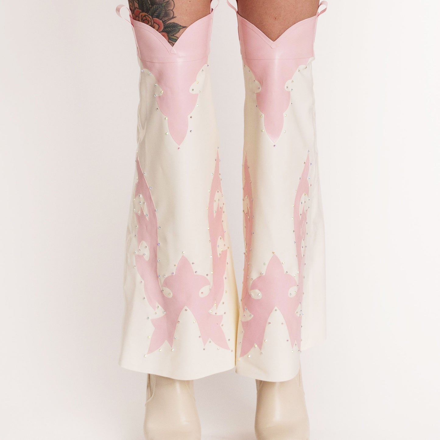 Latex Pink Rodeo Queen Cowboy Boots
