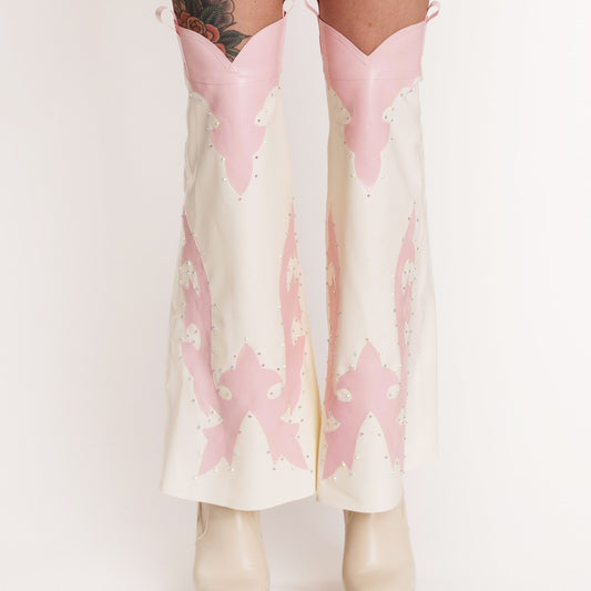 Latex Pink Rodeo Queen Cowboy Boots