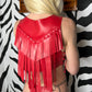 Latex Motorcycle Fringe Vest (Made to Order)