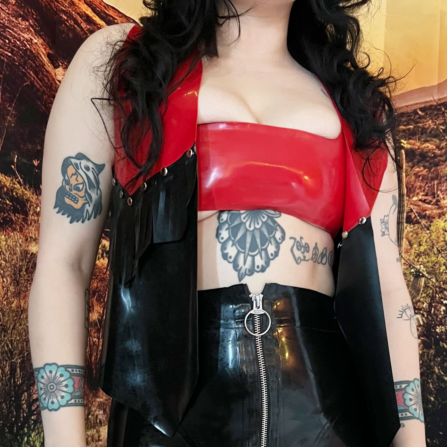 Latex Mini Crop Top