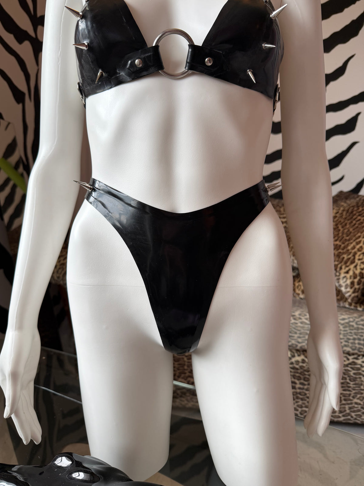 Spike Bra and Thong Set