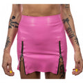 Double Zipper Skirt - Bubblegum Pink, Waist 26"