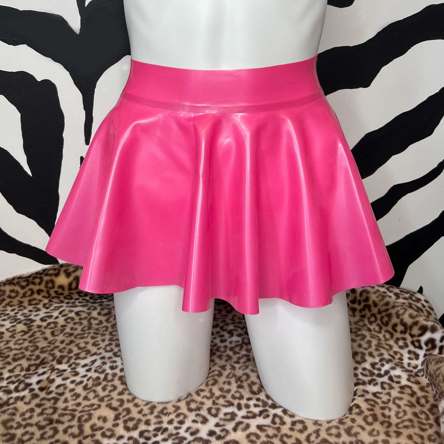 Metallic Pink Circle Skirt - Waist 26"