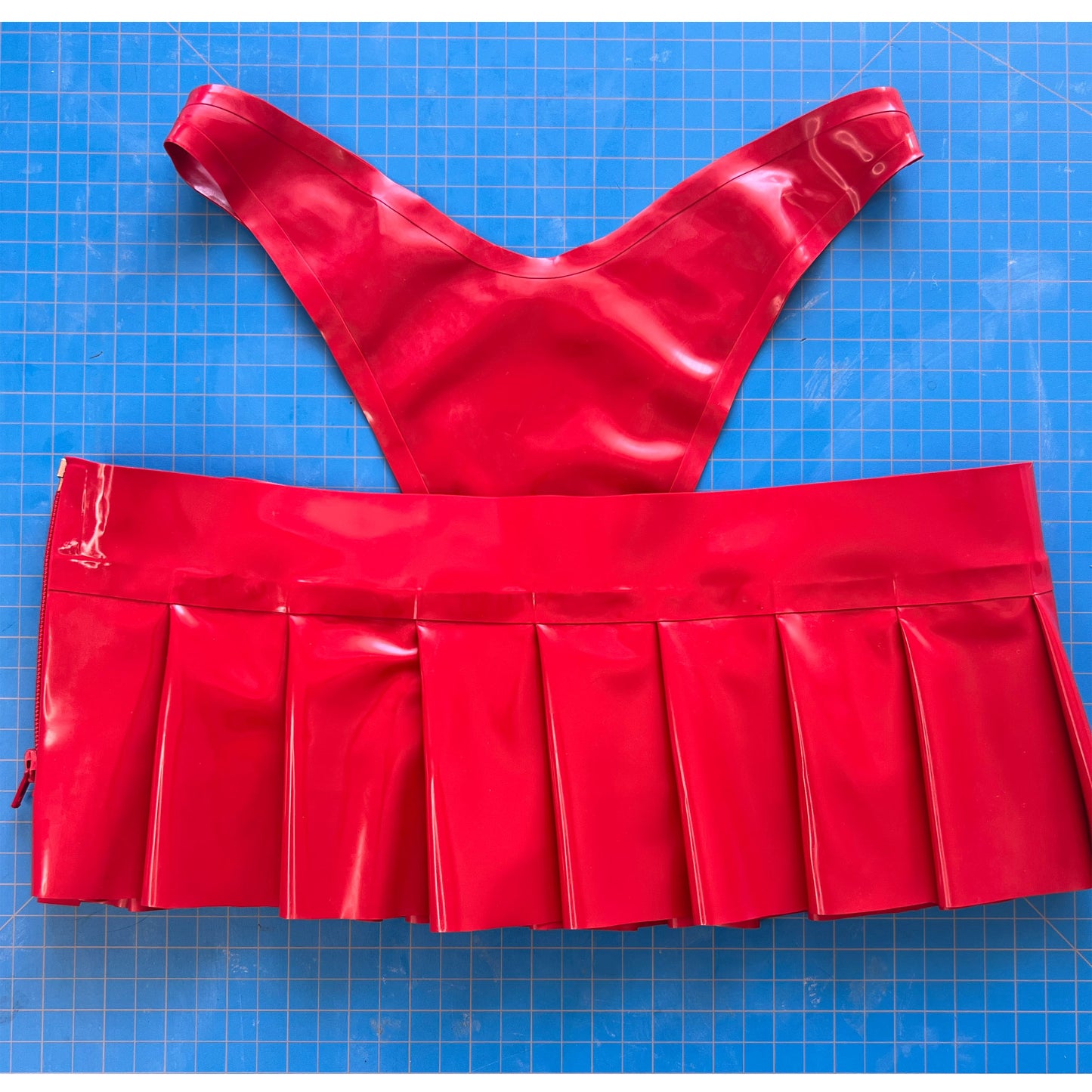 Pleated Latex Mini Kilt