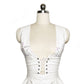 White Latex Rhinestone Star Vest