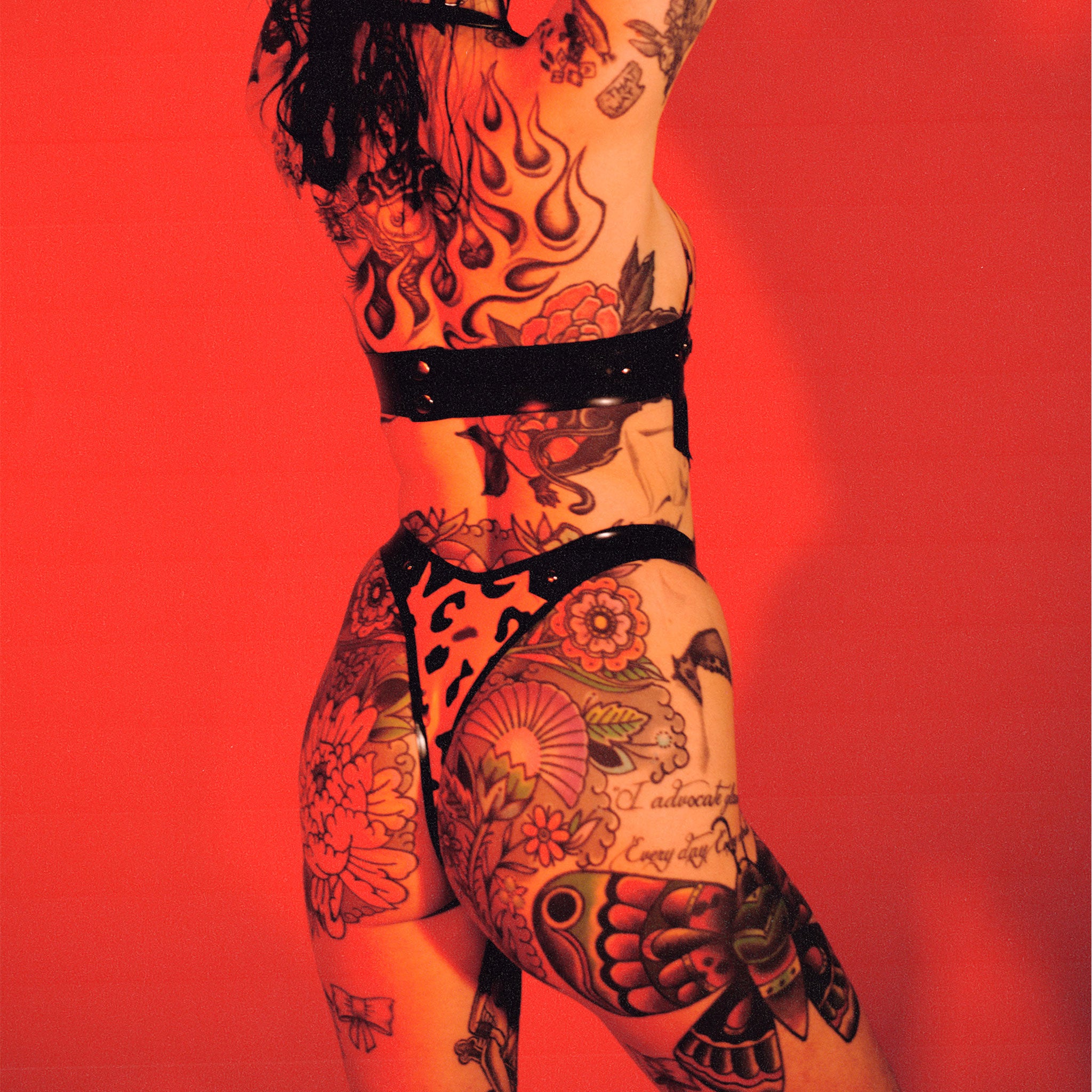 Leopard Print Latex Fringe is & Concho Top and Thong Set (Made to Order)