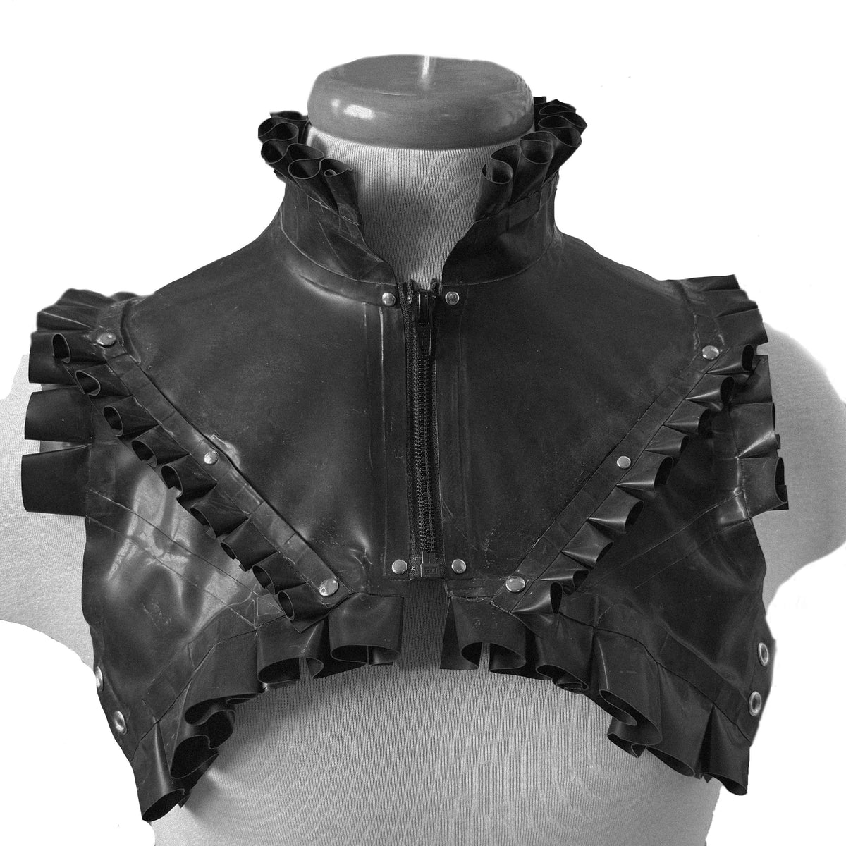 Ruffle & Stud Latex Bolero