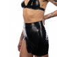 Black Latex Zipper Skirt